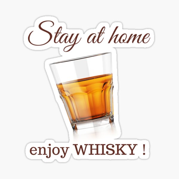 Item preview, Stay at home with whiskey gift idea for women and men whiskey t-shirts designed and sold by Whiskylover.