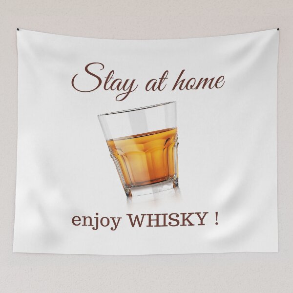 Item preview, Stay at home with whiskey gift idea for women and men whiskey t-shirts designed and sold by Whiskylover.