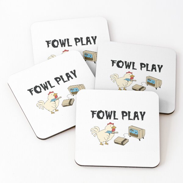 Item preview, Funny Clever Fowl Play Chicken Pun design designed and sold by jakehughes2015.