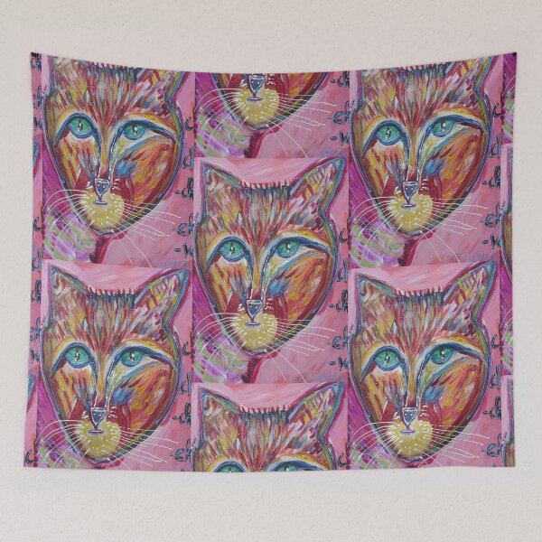 Item preview, cat pink cat #chatlut cat lut #thereselyssia #artistsupportpledge designed and sold by ThereseLyssia.