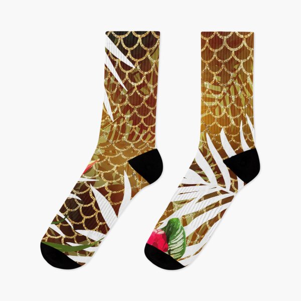 Item preview, Tropical Flowers Mermaid Scales designed and sold by oursunnycdays.