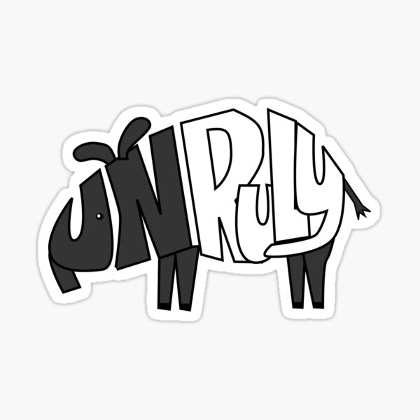 Vista previa del artículo con la obra «Arte de la palabra Tapir rebelde», diseñado y vendido por Crockadill.
