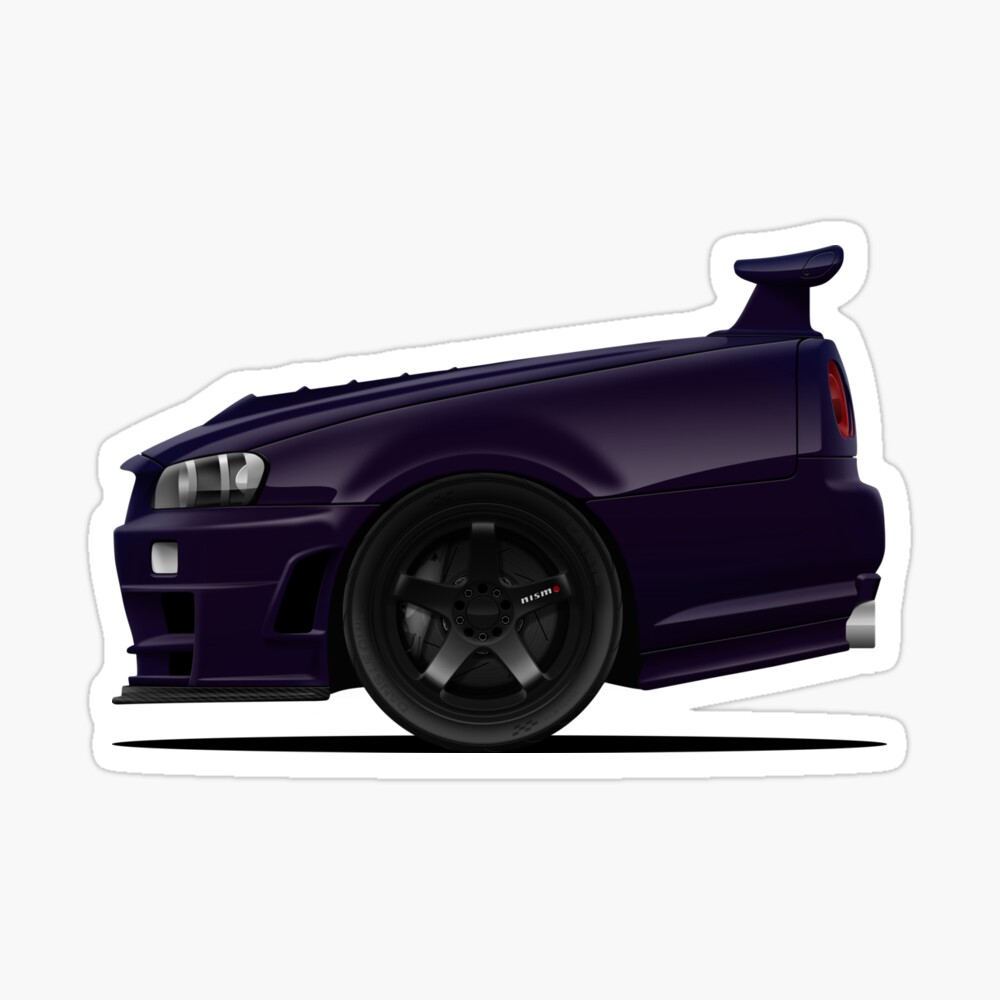 R34 Z Tune Midnight Art Board Print By Latetedanslecul Redbubble