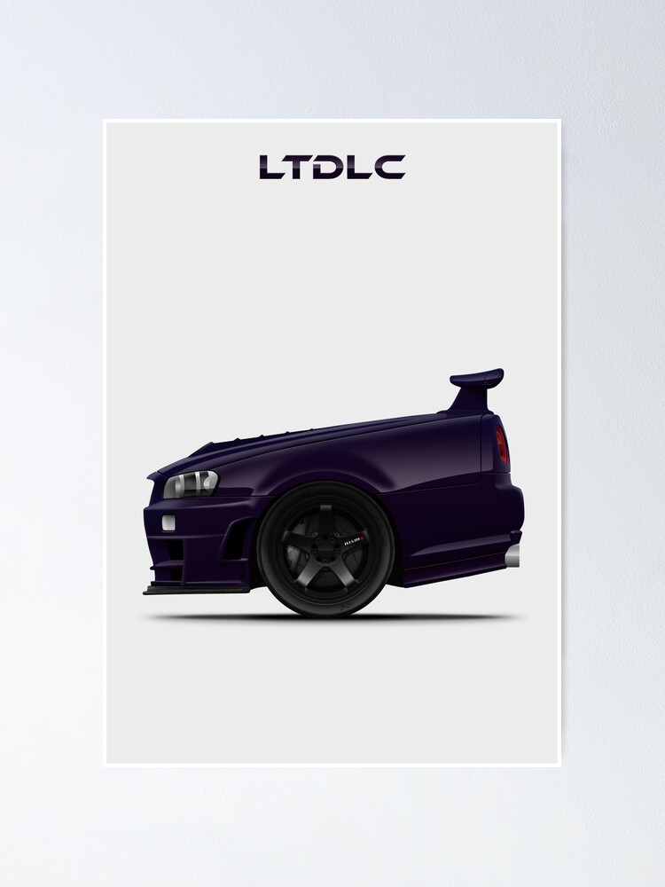 R34 Z Tune Midnight Poster By Latetedanslecul Redbubble