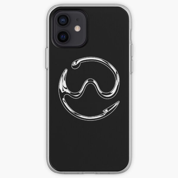 Logotipo de Gaga Chromatica (cromo blanco sobre negro) Funda blanda para iPhone