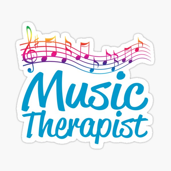 Music Therapist Rainbow Design Sticker