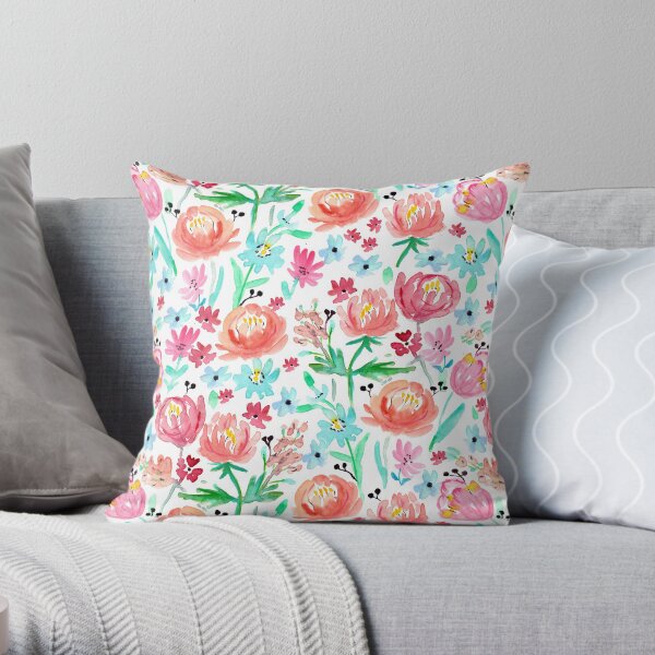 Wild Roses Throw Pillow