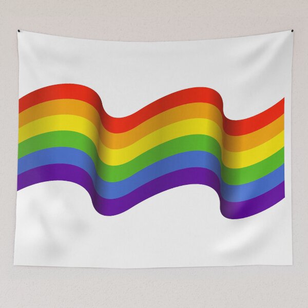 Item preview, RAINBOW waving banner designed and sold by Slanapotam.