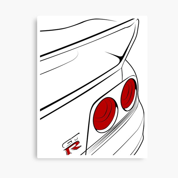 Nissan Skyline R33 Canvas Print