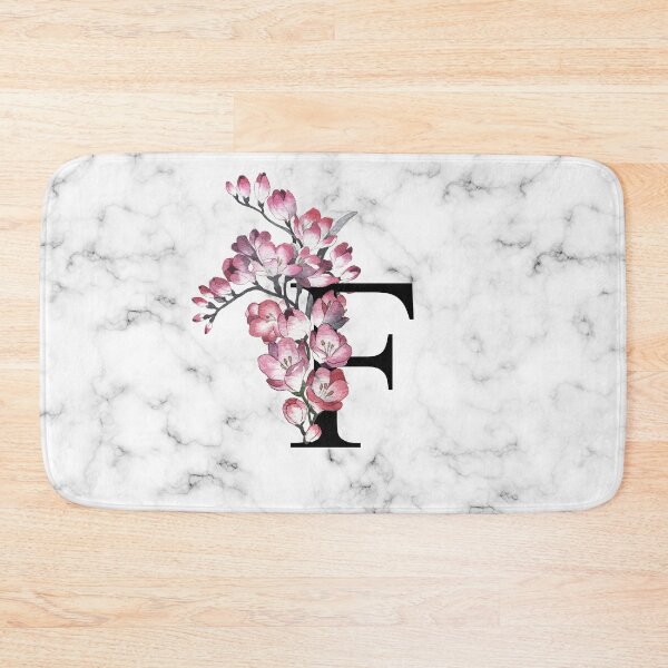 Item preview, Initial Letter 'F' Freesia Flower Monogram Typography designed and sold by anandaung.