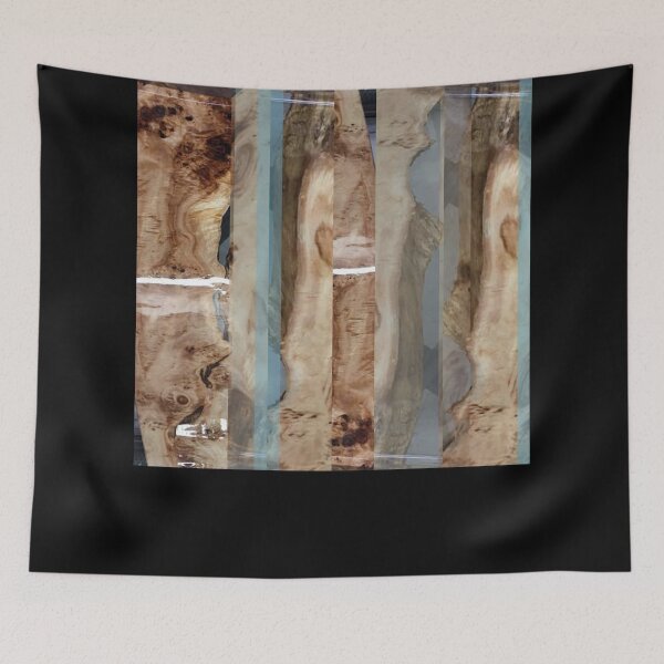 Item preview, Wood Grain Abstract Textures Patterns Reflections Glow Nature Brown Tan Blue Teal  designed and sold by NoGrayDays1.