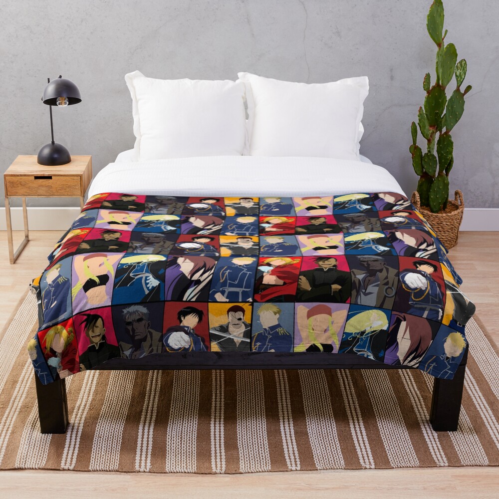 "Full Metal Alchemist" Throw Blanket by terpres Redbubble