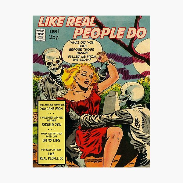 Like Real People Do - Hozier Retro Comic Photographic Print