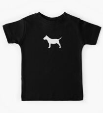 Miniature Bull Terrier Silhouette(s) Kids Tee