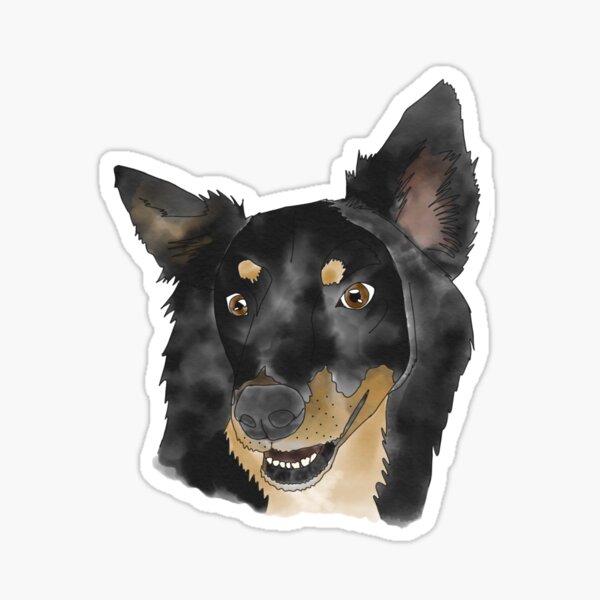 Item preview, Black Longhaired Dog designed and sold by karacrylic.