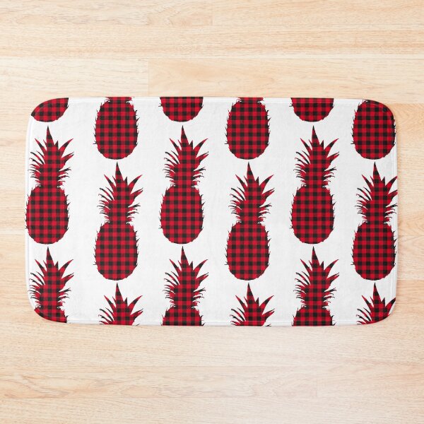 Item preview, Red Plaid Pineapple Pattern  designed and sold by oursunnycdays.