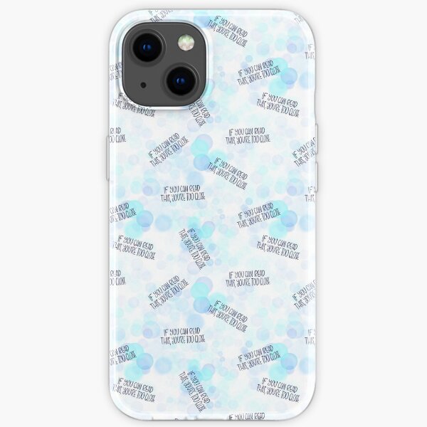 If you can read this, you're too close - introvert 4 blue and navy iPhone Soft Case