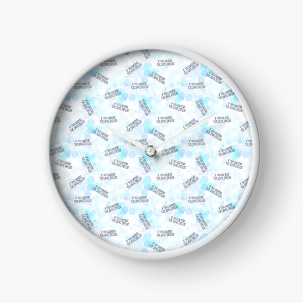 If you can read this, you're too close - introvert 4 blue and navy Clock