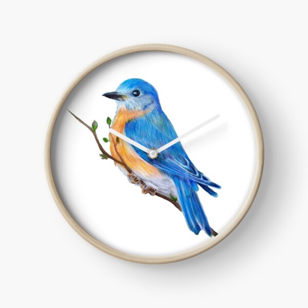 Item preview, Happy Spring Bluebird in Colored Pencil designed and sold by ErinKArtist.