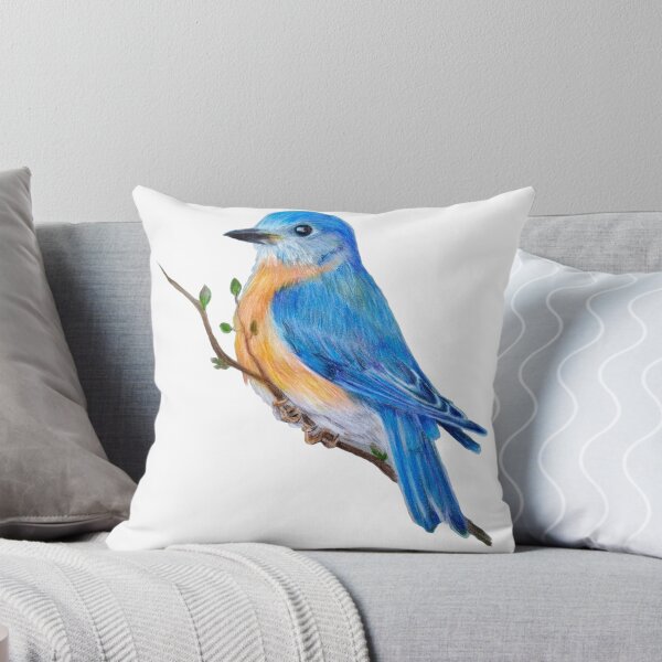 Item preview, Happy Spring Bluebird in Colored Pencil designed and sold by ErinKArtist.
