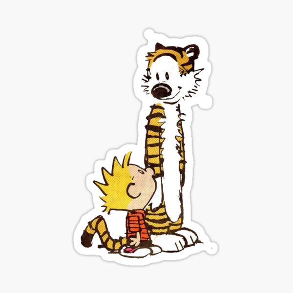 calvin and the hobbes Sticker