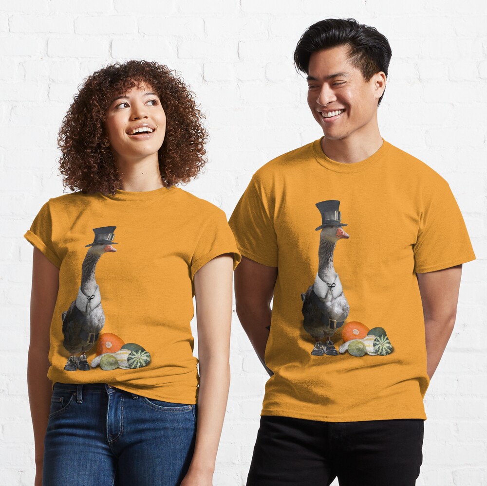 Thanksgiving Pilgrim - Goose Classic T-Shirt