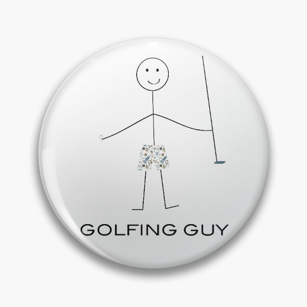 Item preview, Funny Mens Golf Golfing Guy Illustration designed and sold by whyitsme.