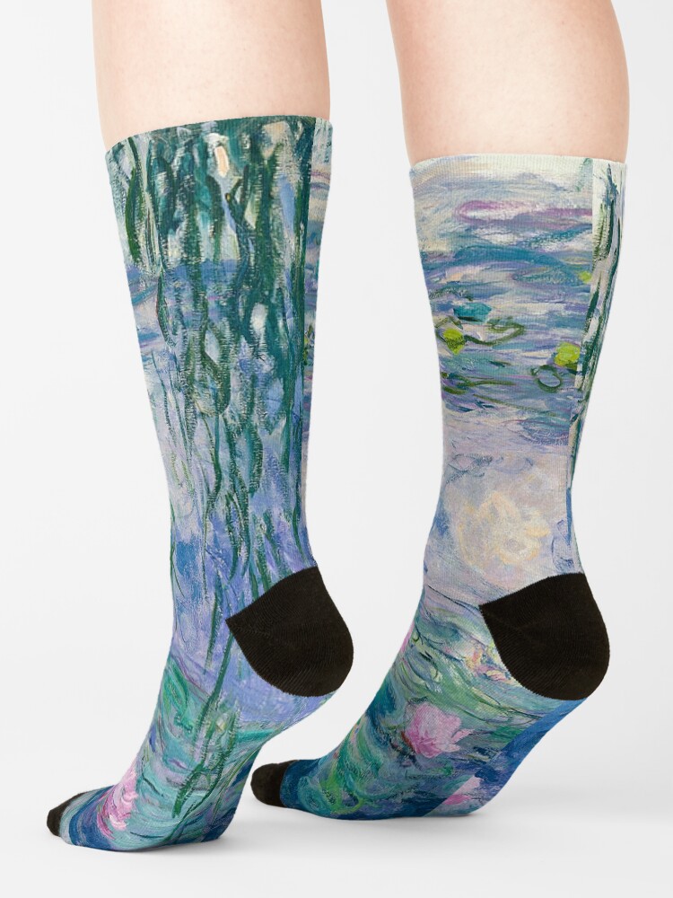 Alternate view of Water Lilies Claude Monet Fine Art Socks