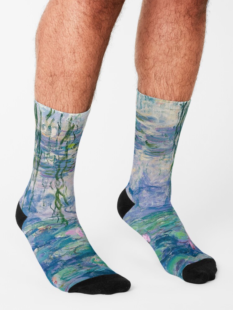 Alternate view of Water Lilies Claude Monet Fine Art Socks