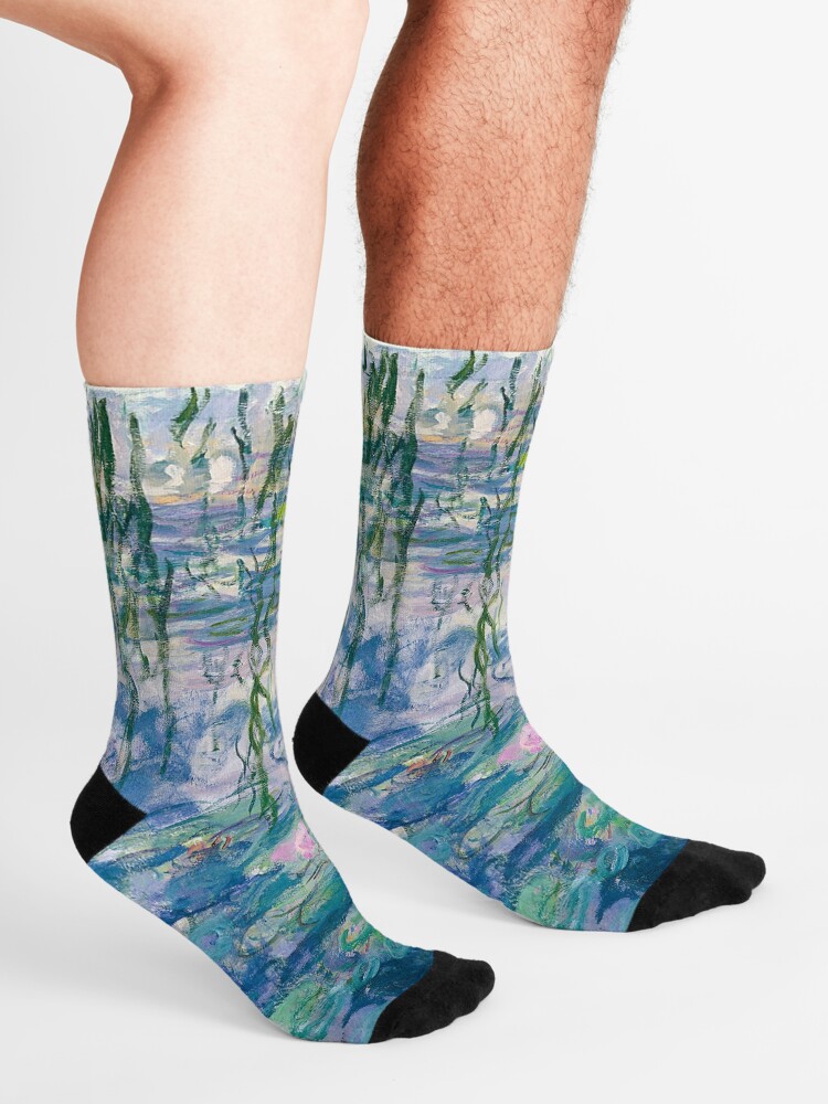 Alternate view of Water Lilies Claude Monet Fine Art Socks