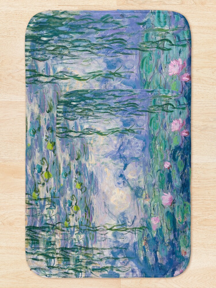 Thumbnail 5 of 6, Bath Mat, Water Lilies Claude Monet Fine Art designed and sold by Vicky Brago-Mitchell®.