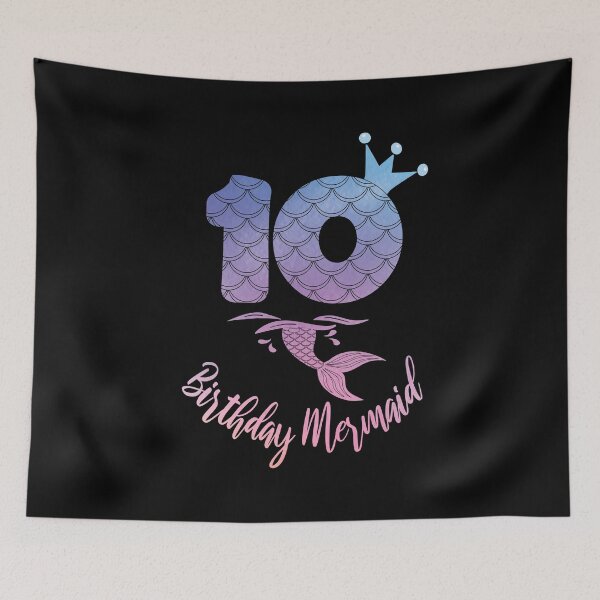Item preview, Producto de sirena de décimo cumpleaños: niña de 10 años designed and sold by Grabitees.