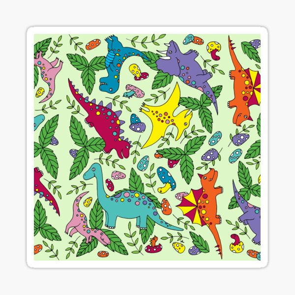 Dinosaurs || Cute || Kids || Jurassic Sticker