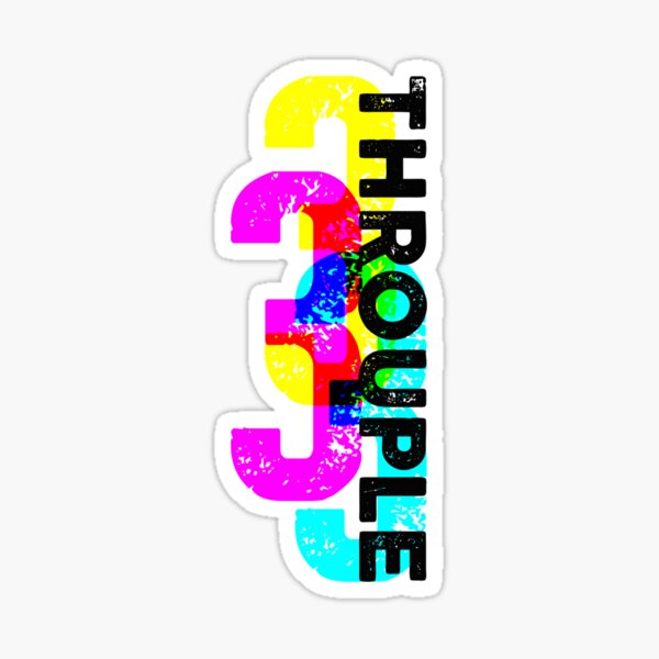 Throuple and Triad Pride Graphic Print Sticker