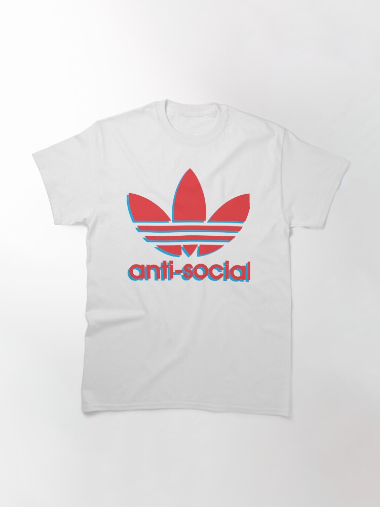Thumbnail 2 of 7, Classic T-Shirt, anti social designed and sold by greenarmyman.