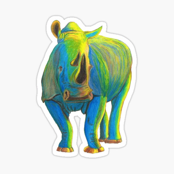 Rhino, Water Boy aka Puddles Sticker