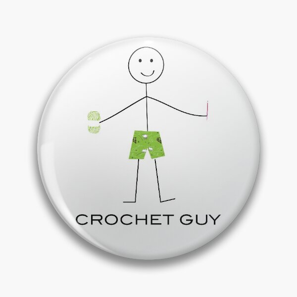Item preview, Funny Mens Crochet Guy Illustration designed and sold by whyitsme.