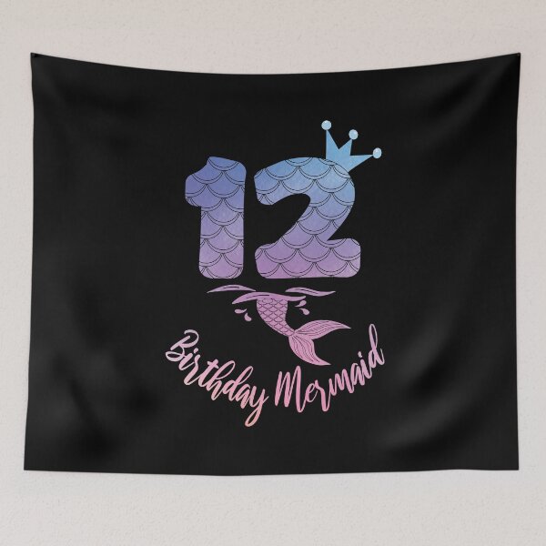 Item preview, 12th Birthday Mermaid - 12 Years Old B-day Girl graphic designed and sold by Grabitees.