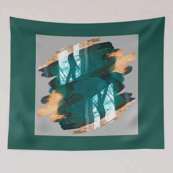 Item preview, Green Glass Wood Blending Swirling Reflections Glow Nature Outdoors designed and sold by NoGrayDays1.