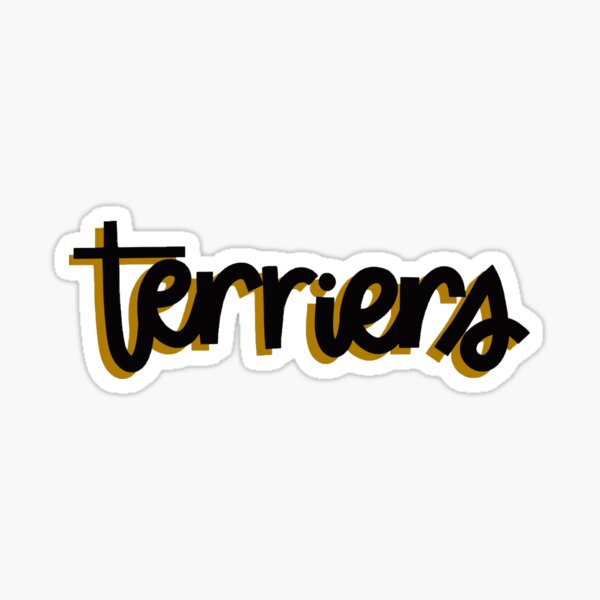 Item preview, Terriers – Layered Digital Mascot Lettering in Gold and Black designed and sold by skybluepink studio.
