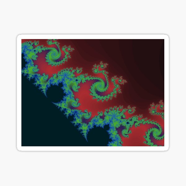 Fractal Art 17 designed and created by (c) Janet Watson Art Sticker