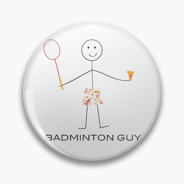 Item preview, Funny Mens Badminton Guy Sports Illustration designed and sold by whyitsme.