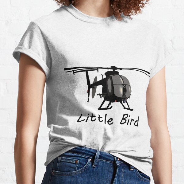 Boeing Ah-6 Little Bird Helicopter T-Shirt Green Personalized With Your N# 