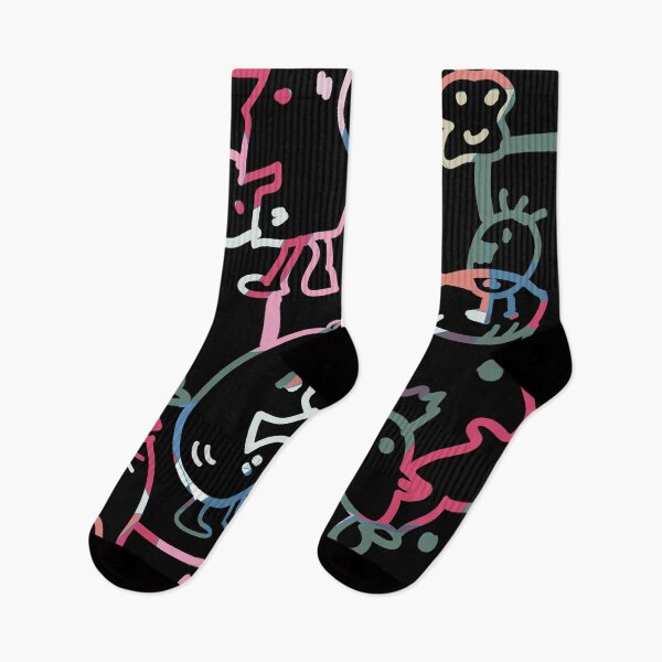 Artikelvorschau, Doodle Figuren bunte Linien entworfen und verkauft von mcshirtface.