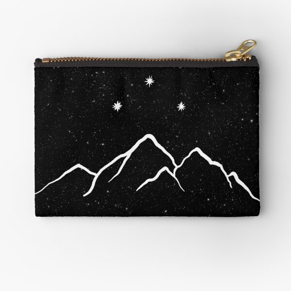 Night court - starry black and white Zipper Pouch