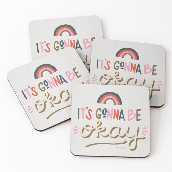 Item preview, It's Gonna Be Okay – Coral & Pink Palette designed and sold by Cat Coquillette.