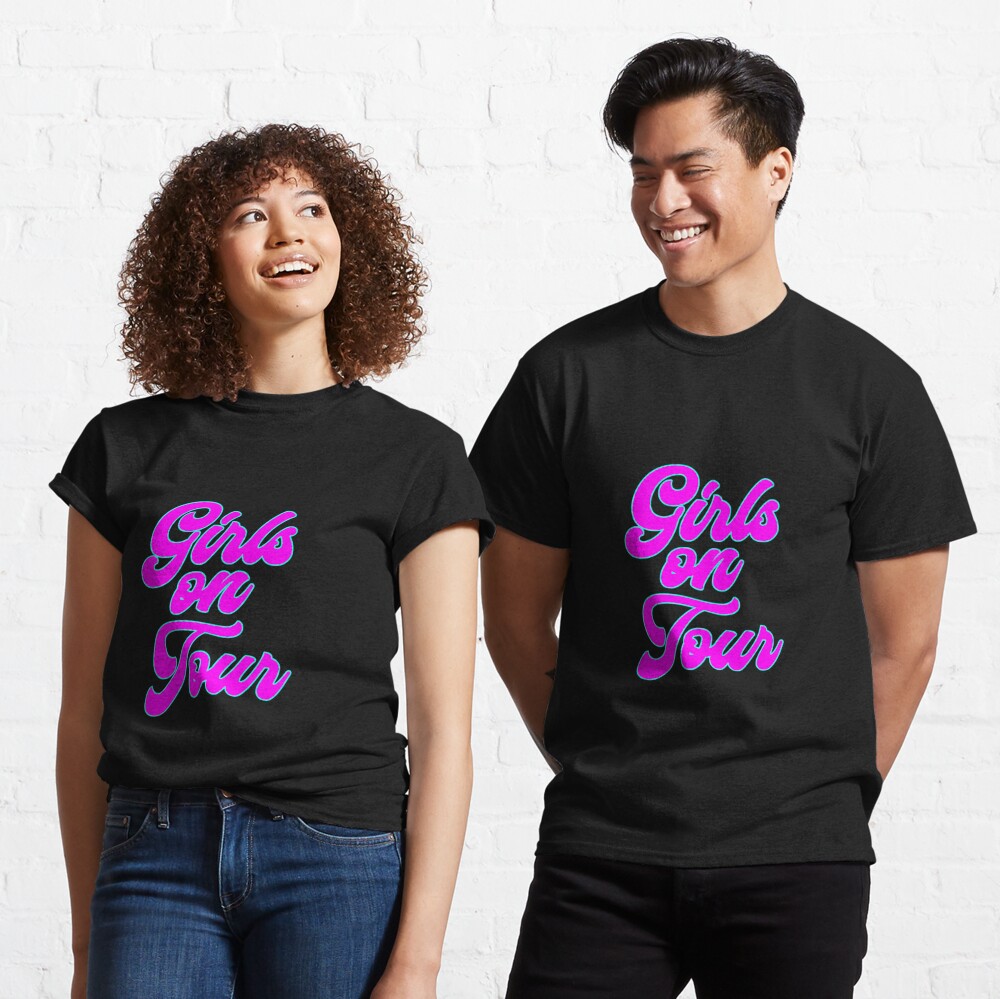 Girls On Tour Hen Party Pink And Blue Mask By T Shirt Designs Redbubble - pink striped girl shirt transparent roblox