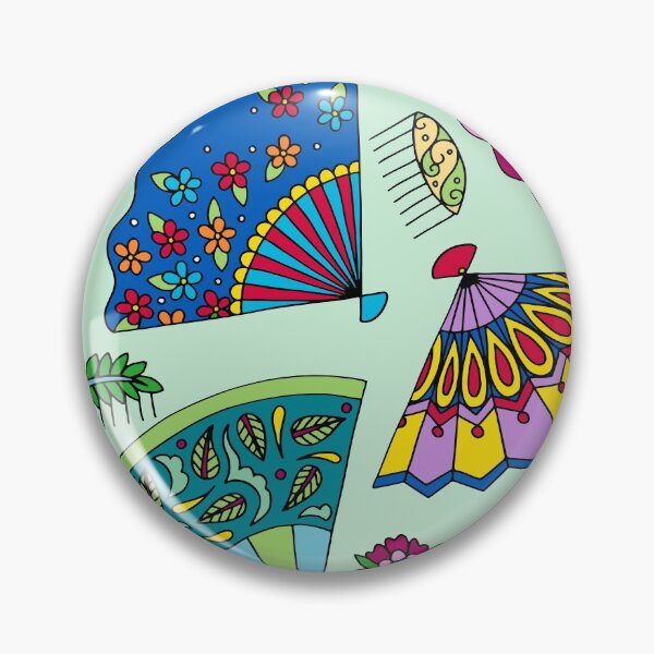 Item preview, Fans de colores || España || Ventilador de mano || Verano designed and sold by Hilary Leslie.
