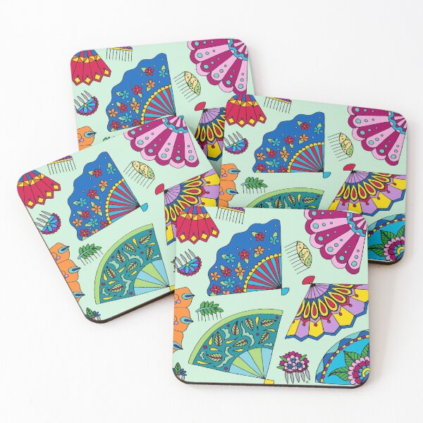 Item preview, Fans de colores || España || Ventilador de mano || Verano designed and sold by Hilary Leslie.