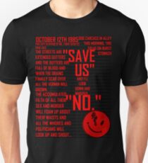 Rorshach's Journal Typography Unisex T-Shirt
